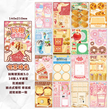 Xinmo Creative Fun Full Set Pet Sticky Notes Journal Drawing Materials DIY Gift Vintage Sticker Set