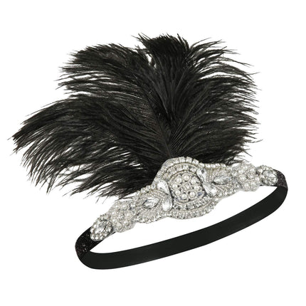 European and American Vintage Hair Band 1920 Great Gatsby Inspired Feather Headband Cocktail Party Hair Accessories