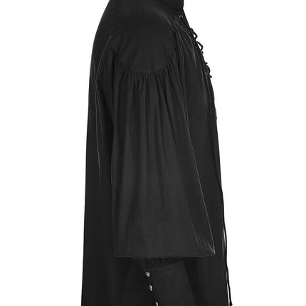 Amazon New Men's Shirt Long Sleeve Top Eaby Medieval Bright Eye Performance Stage Dress Lace-up Lace