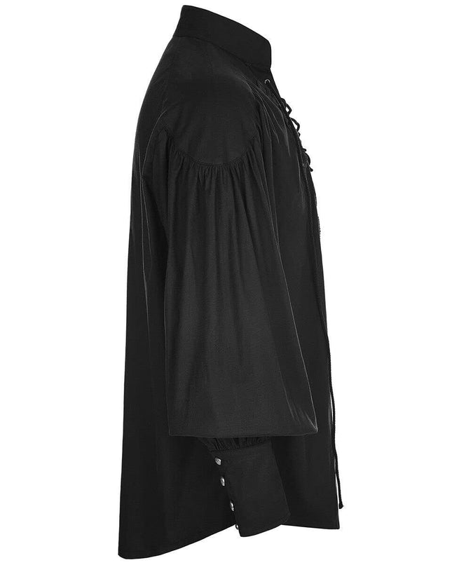 Amazon New Men's Shirt Long Sleeve Top Eaby Medieval Bright Eye Performance Stage Dress Lace-up Lace