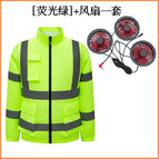 [three fans] fluorescent green + 3 fans (including cables) / S