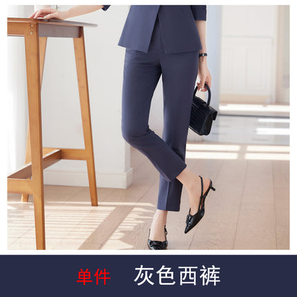 Professional Suit suit Women's Dress Temperament Slim Summer OL Commuter Tooling Hotel Front Desk Jewelry Store Work Clothes