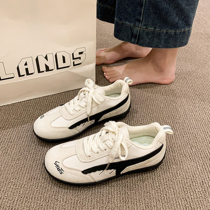 Retro Agan Training Shoes Women's 2025 Autum New Color Matching Casual Versatile Sports Shoes Flats Breathable Sneakers