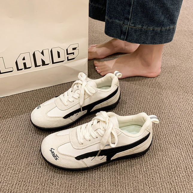 Retro Agan Training Shoes Women's 2025 Autum New Color Matching Casual Versatile Sports Shoes Flats Breathable Sneakers
