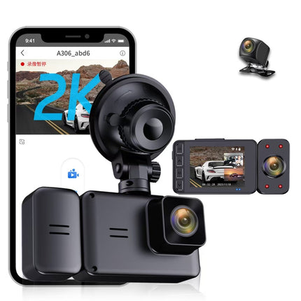Cross-Border Three-Way Recording Wifi1080 High-Definition Camera P Driving Recorder with Parking Monitoring and Night Vision for Vehicle Use