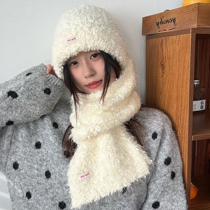 "Puff Ice Cream" Homemade Soft and Waxy Plush High-End Scarf Korean Style Warm Knitted Scarf