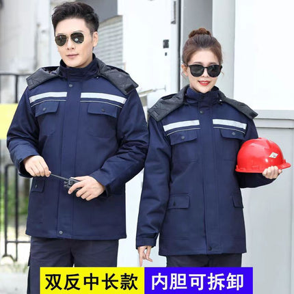 Winter Cotton Workwear Autumn and Winter Stain-Resistant Tops with Removable Lining Anti-Static Labor Protection Clothing Manufacturer Wholesale Workwear