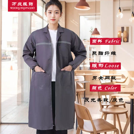 Labor Protection Coat, Work Uniform, Thickened Uniform, Camouflage Blue Denim, Handling Clothing, Dustproof Workwear, Printed, Breathable