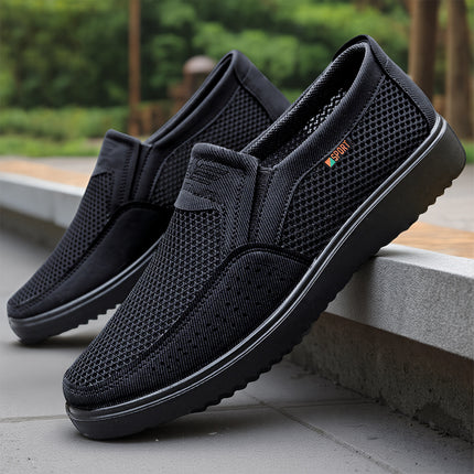 Old Beijing Cloth Shoes for Men, Summer Hot-Selling Mesh Dad Shoes, Soft-Soled Slip-On Casual Shoes, Cross-Border Dropshipping Men's Shoes ‌