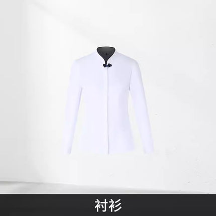 Chinese retro professional suit women's suit formal wear Hotel manager Front desk reception sales department jewelry shop overalls