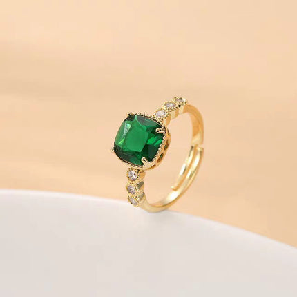 Cross-border explosions Europe and the United States wind emerald high sense necklace ear ring fashion accessories 18K real gold a generation of hair