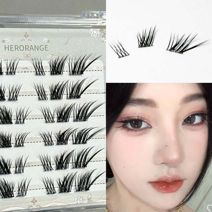 HERORANGE ~ light spring series glue-free false eyelashes soft curly segmented natural simulation cartoon eyelashes