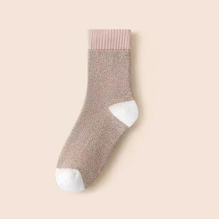 Socks Men's Autumn and Winter fleece-lined Thickened Warm Terry Socks Men's Towel Socks Winter Floor Socks Extra Thick Cotton Socks