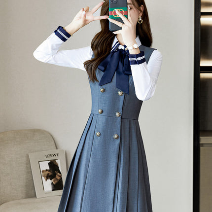 Kindergarten teacher garden clothes interview clothing dress suit group kindergarten teacher fashion temperament early education overalls women