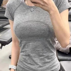 Yarn-dyed gray 1.0 short sleeves / 2 yards