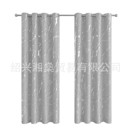 Factory direct modern simple living room bedroom high shading marble hot silver high precision curtain cloth a generation of hair