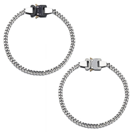 High Street Fashionable Plug Lock Ins Metal Thick Chain Gold Plated Hip Hop Street Trendy Accessories Short Clackbone Chain