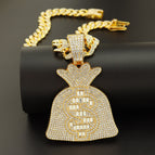 Gold / Single pendant (large money bag)