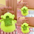 Bead chain style / Green turtle backpack capibala