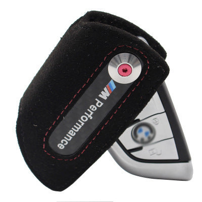 Suitable for BMW new 3 series 5 series 1 series 7 series GT series 6 series x3x4 suede car key case protective cover