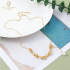 722j freshwater pearl copper necklace