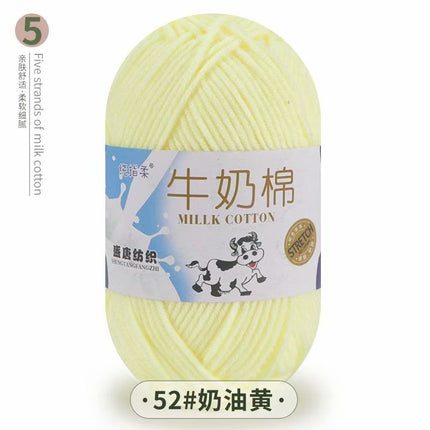 5-Strand Milk Cotton Self-Woven Scarf Medium Thick Thread Ball Blanket Crochet DIY Material Package Wool Ball Hand Knitted Bag Thread