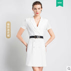 White short sleeve dress / S