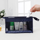 Navy blue cosmetic bag