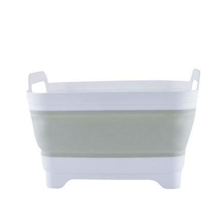 Cross-border Kitchen Sink Folding Square Vegetable Washing Basin Telescopic Draining Basket Portable Folding Basket Washing Fruit and Vegetable Storage Frame