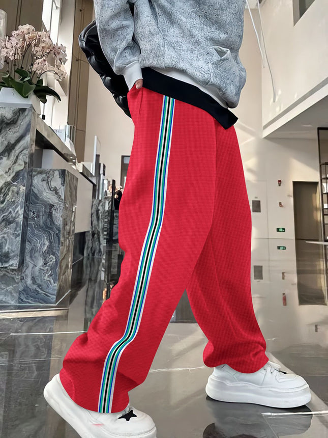 Pineapple Plaid Fashion Solid Color Casual Sports Webbing Trousers Casual Pants Light and Mature