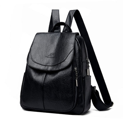Cross-Border Women's Bag Backpack 2025 New Soft Leather Fashion Versatile Backpack Women's Large Capacity Travel Bag Ready for Sale