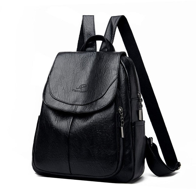 Cross-Border Women's Bag Backpack 2025 New Soft Leather Fashion Versatile Backpack Women's Large Capacity Travel Bag Ready for Sale