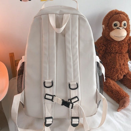 New Korean style ins large capacity junior and senior high school student backpack Japanese style workwear style College student couple backpack