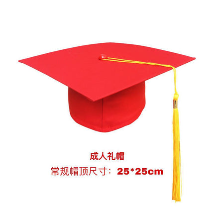 Factory in stock Senior high school graduation cap 18-year-old graduation ceremony bachelor cap wholesale adult hat printing embroidery