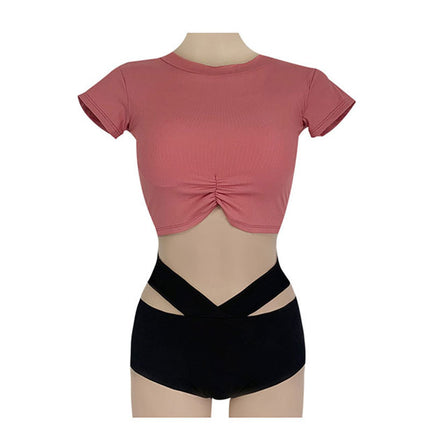 2025 New Korean Style Separates Swimsuit Women's High Waist Triangle Covering Belly Slimming Beach Vacation Cross-Border Wholesale Swimwear