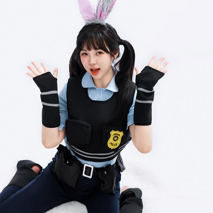 Real Shot of Zootopia Cos Judy Judy Rabbit Cos Anthropomorphic Suit Cosplay Costume Full Set European and American