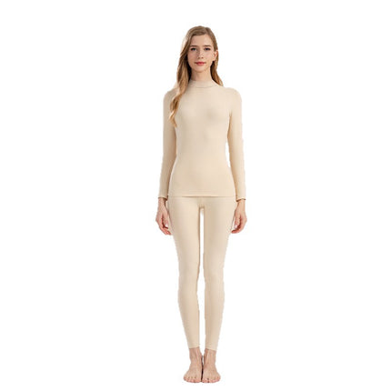 Autumn and Winter Women's Pure Cotton Thin Thermal Underwear Set 2025 New Autumn and Winter Mid-Neck Full Cotton Base Layer Thermal Sweater