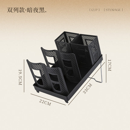 Removable multi-functional disposable paper cup holder single group double group size coffee cup storage rack