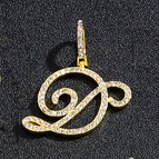 Gold single letter D