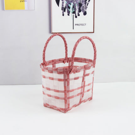 PVC Woven Jelly Basket Bag / Sac Panier Tressé Jelly PVC