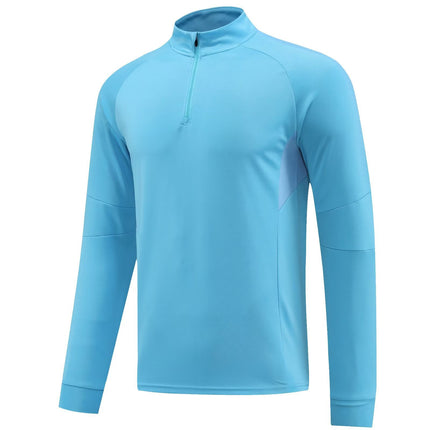 Foreign trade wholesale semi-pull football uniforms training clothes outdoor sports running long sleeve sportswear autumn and winter group clothes appearance clothes