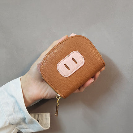 Ins New Pig Card Bag Cute Female Student Coin Purse Fashion Zipper Leather Bag Wallet Korean Style All-match Trend