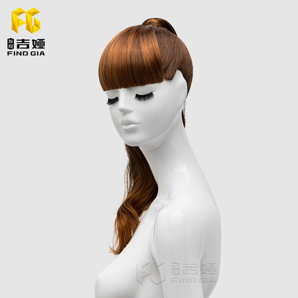 Find Giya wig props window model wearing wig display display black Brown high ponytail series