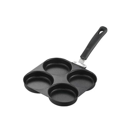 Manufacturer Wholesale Pancake Frying Pan Flats Bottom Four-Hole Non-Stick Pan Household Omelette Artifact Breakfast Pan Kitchen Utensils Eggs
