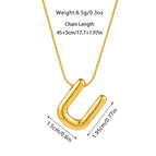 U necklace / Gold - with chain