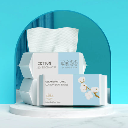 Disposable Face Towels, Pure Cotton, Soft Cotton Towels, Pull-Out Face Wipes, Cleansing Towels, Cross-Border English Manufacturer Customization