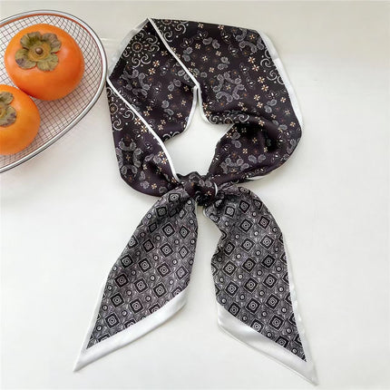 2025 New Long Scarf Korean Style Printed Temperament Scarf Summer Fashion Decorative Bangle Scarf Factory Wholesale