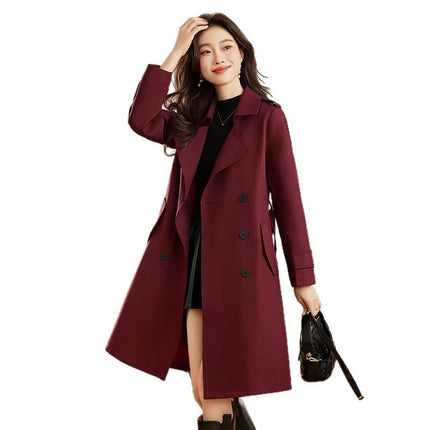 Super Stylish Trench Coat for Women 2026 Spring and Autumn New Fashion Elegant Waist-Cinching Slimming Mid-Length British Style Coat