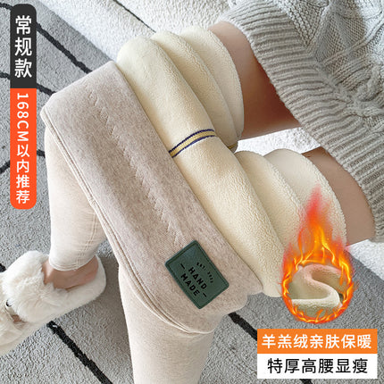 Women's Winter Fleece-Lined Thick Leggings 2025 New Warm Pants for Outdoor Wear, Northeast Fleece Pants, Spring and Autumn Wool Pants