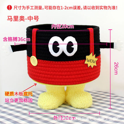 Cartoon Bigfoot Little Monster Storage Basket for Miscellaneous Snacks Large Dopamine Lamb Velvet Cute Storage Basket